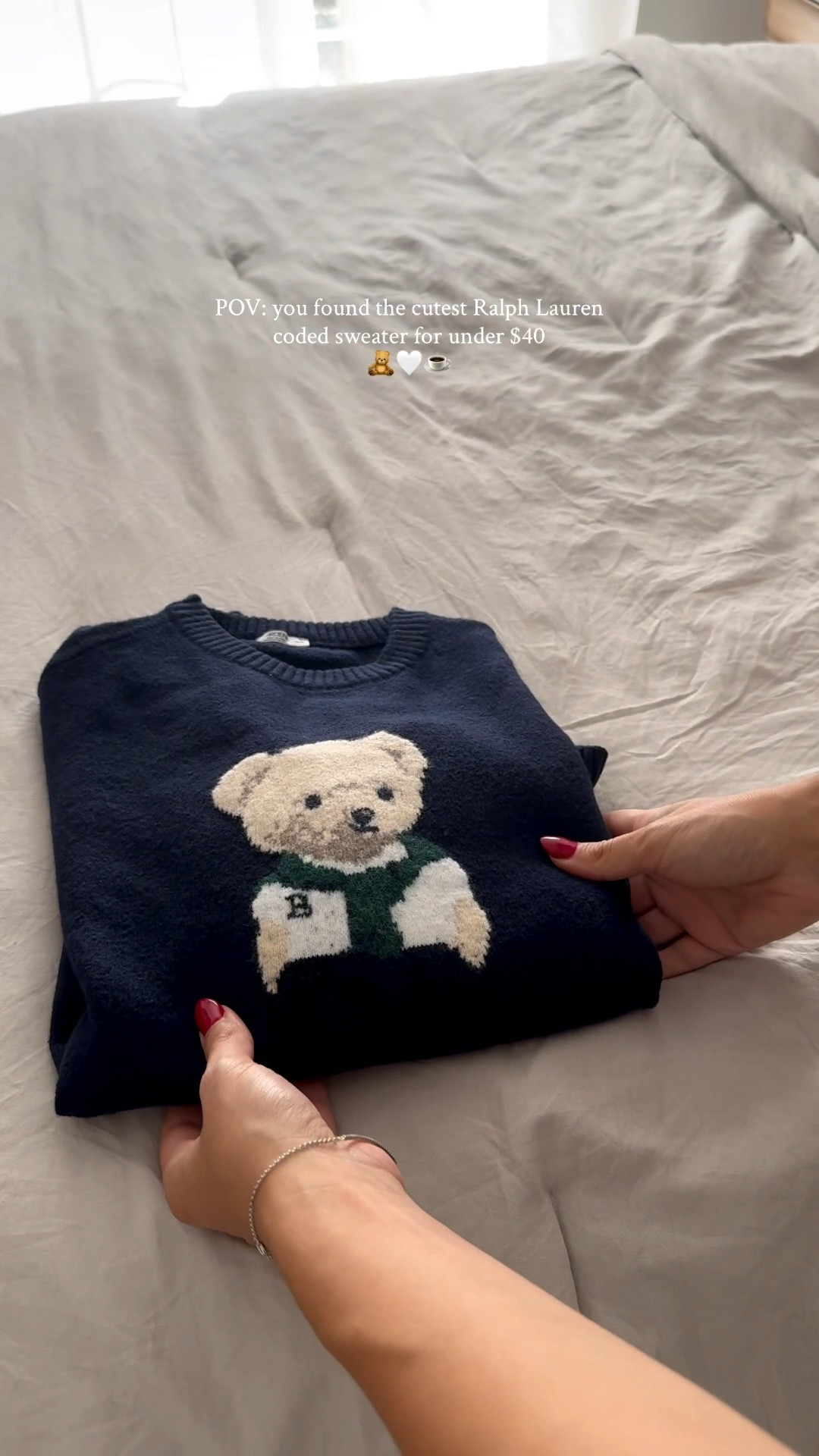 How cute is this sweater?! Perfect for fall that can be easily worn with you jeans or trousers. And the teddy bear graphic detail?! Adorable and giving Ralph Lauren 🖤

#LTKcanada #LTKstyletip #LTKpetite