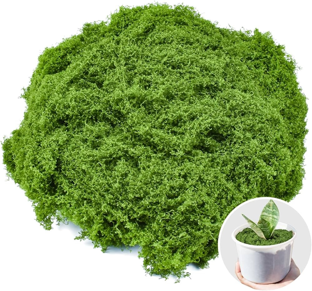 Fake Green Moss for Crafts 5.3 Oz Decorative Artificial Moss for Crafts Decorative Faux Moss Tabl... | Amazon (US)