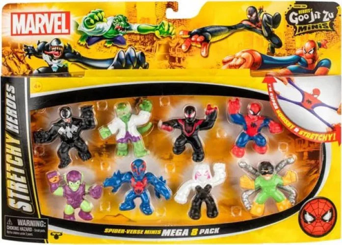Heroes of Goo Jit Zu Marvel Spider-Verse Action Figure Minis Mega 8-Pack (Spider-Man, Miles Moral... | Walmart (US)