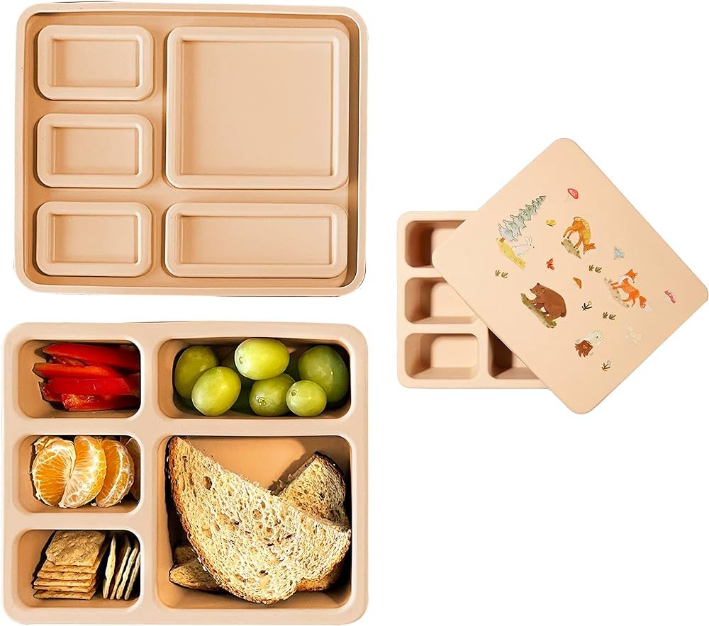 Austin Baby Co Leak-Proof Bento Lunch Box for Kids \u2013 Silicone Kids Lunch Container with 5 Le... | Amazon (US)