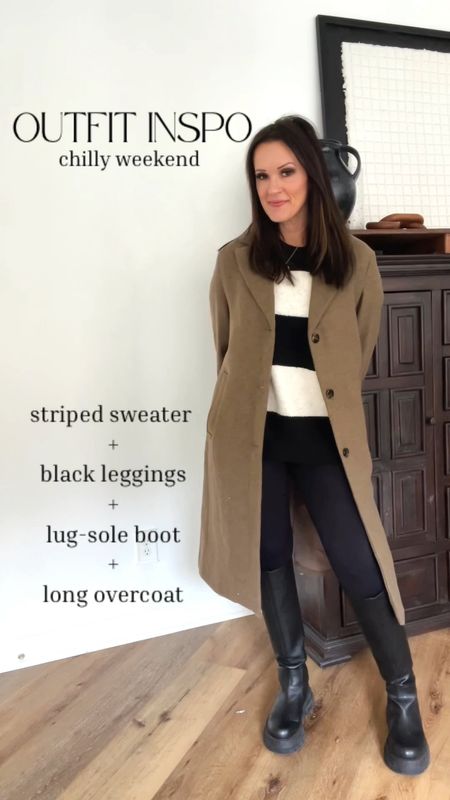 Weekend outfit inspo!

CoatH&M, wearing small
Sweater-Nordstrom, oversized? Wearing small
Spanx leggings-size up, wearing medium 
Boots-tts

Winter outfit | overcoat | chilly weather | lug sole boot | striped sweater | black leggings | 



#LTKstyletip #LTKunder100 #LTKunder50