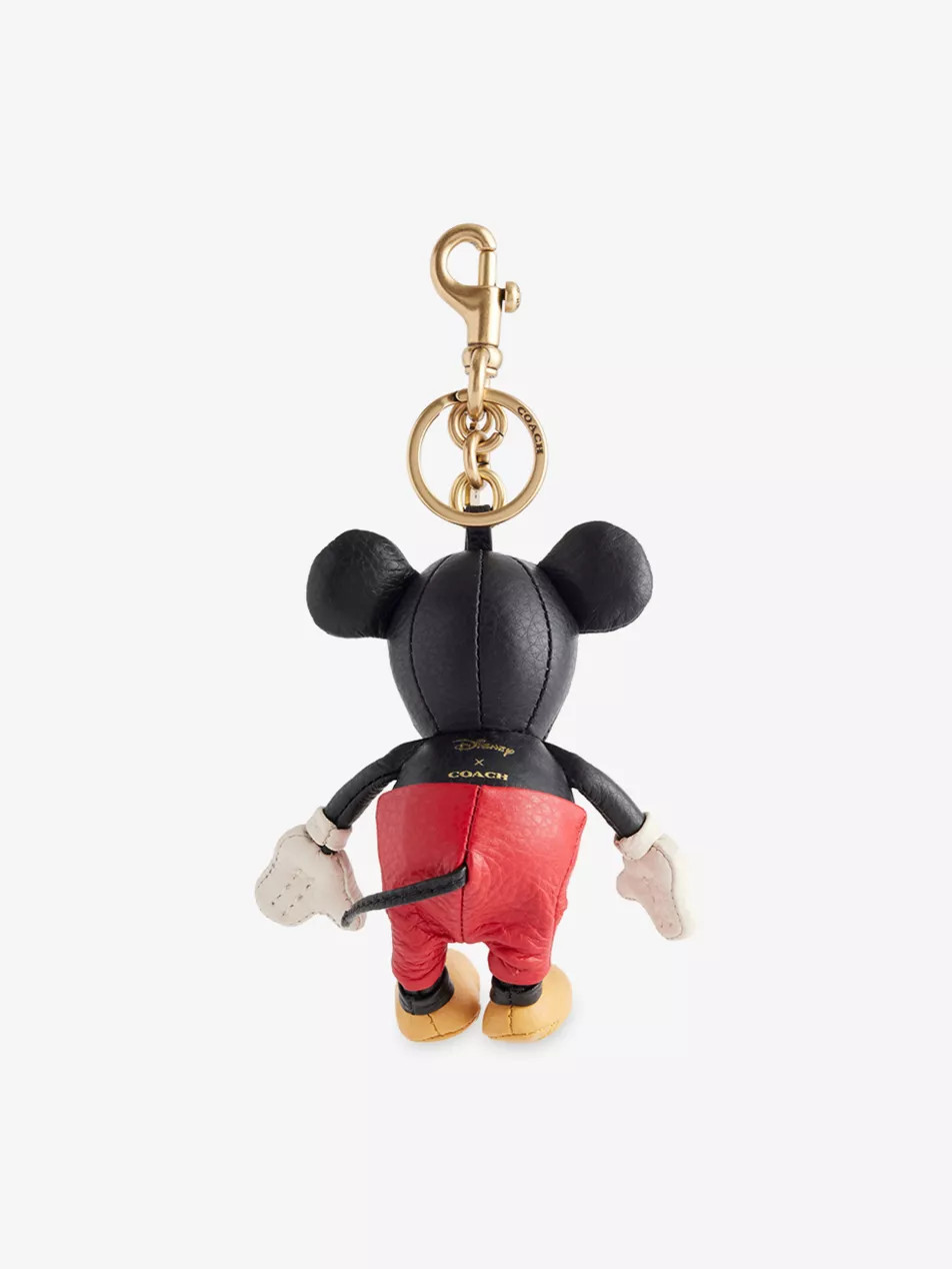 Disney x Coach Mickey Leather Keyring | Selfridges