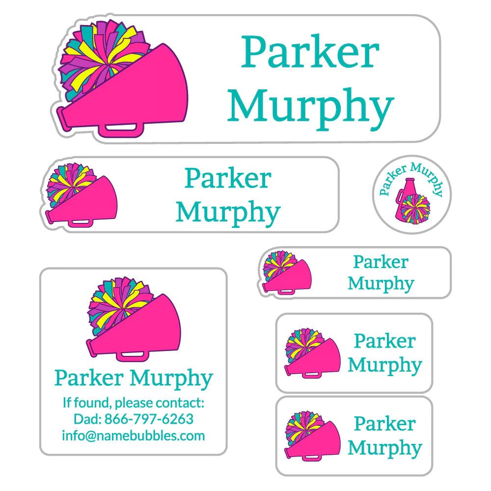 Cheer School Labels Pack | Name Bubbles