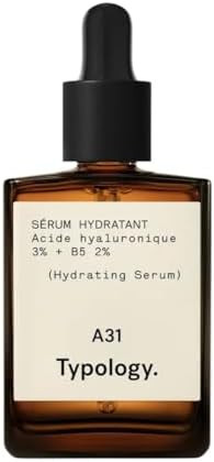 Typology A31 Hydrating Serum, 3% Hyaluronic Acid + 2% B5, Moisturizing Face Serum 0.5 fl oz | Amazon (US)