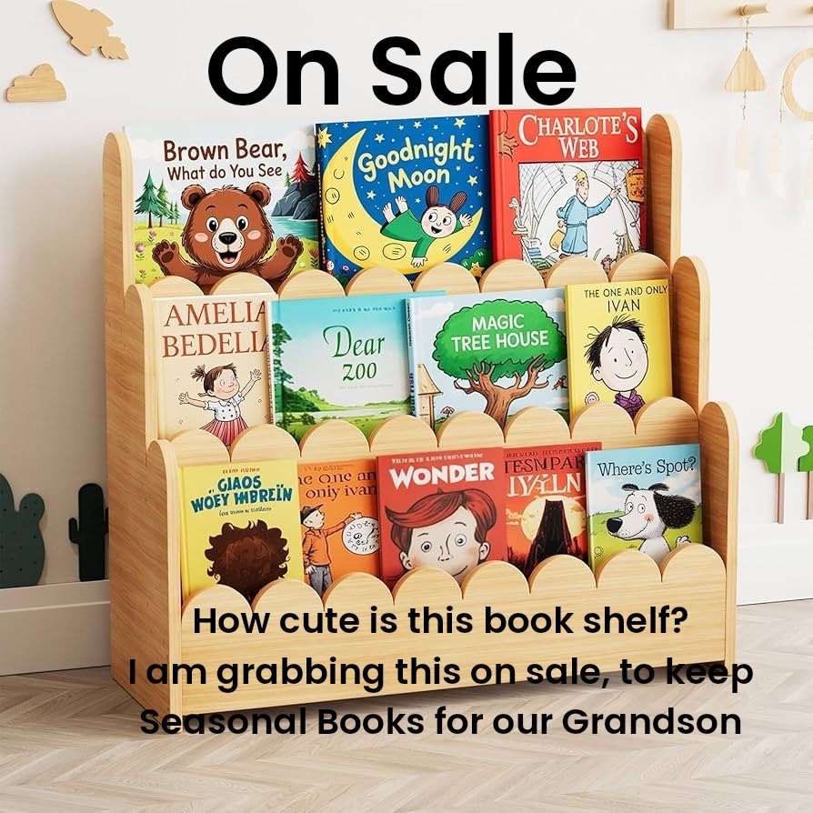 On sale 
This cute natural wood scalloped
Bookshelf.

Perfect for children’s rooms, playrooms etc.

How cute would this be for seasonal books?

I am purchasing this for our home to keep books for our grandchildren..


#LTKHome #LTKSpringSale #LTKBaby