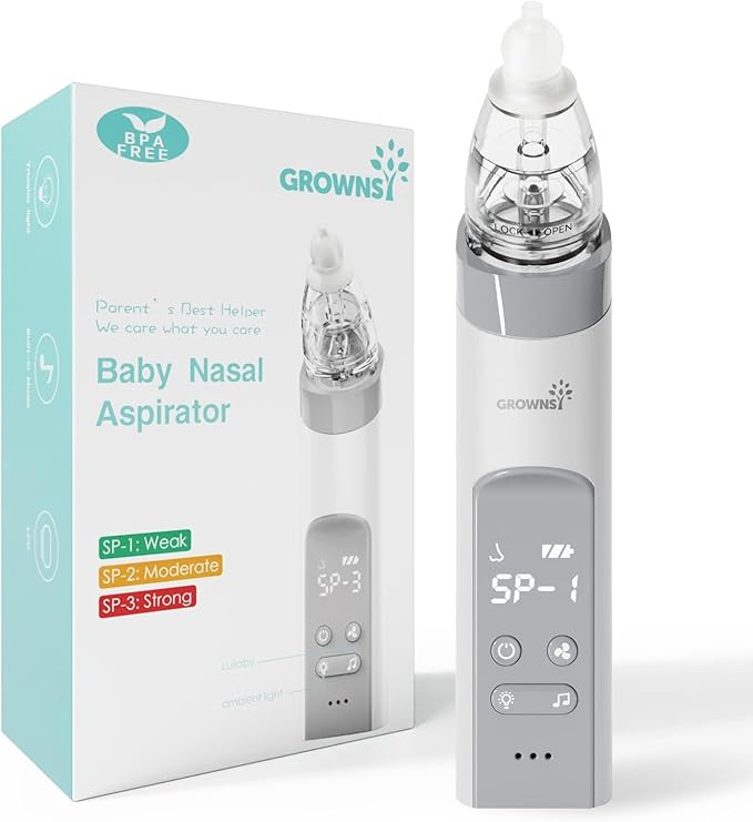 GROWNSY Nasal Aspirator for Baby, Electric Nose Aspirator for Toddler, Baby Nose Sucker, Automati... | Amazon (US)