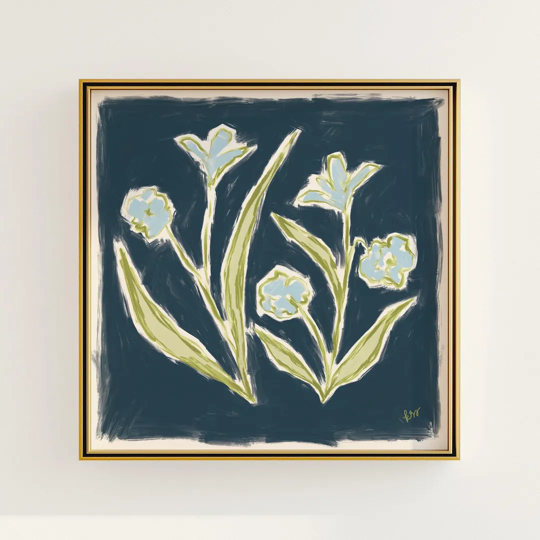 Modern Southern Floral Wall Art | Coastal Grandma Digital Download | Preppy Grandmillennial Art |... | Etsy (US)