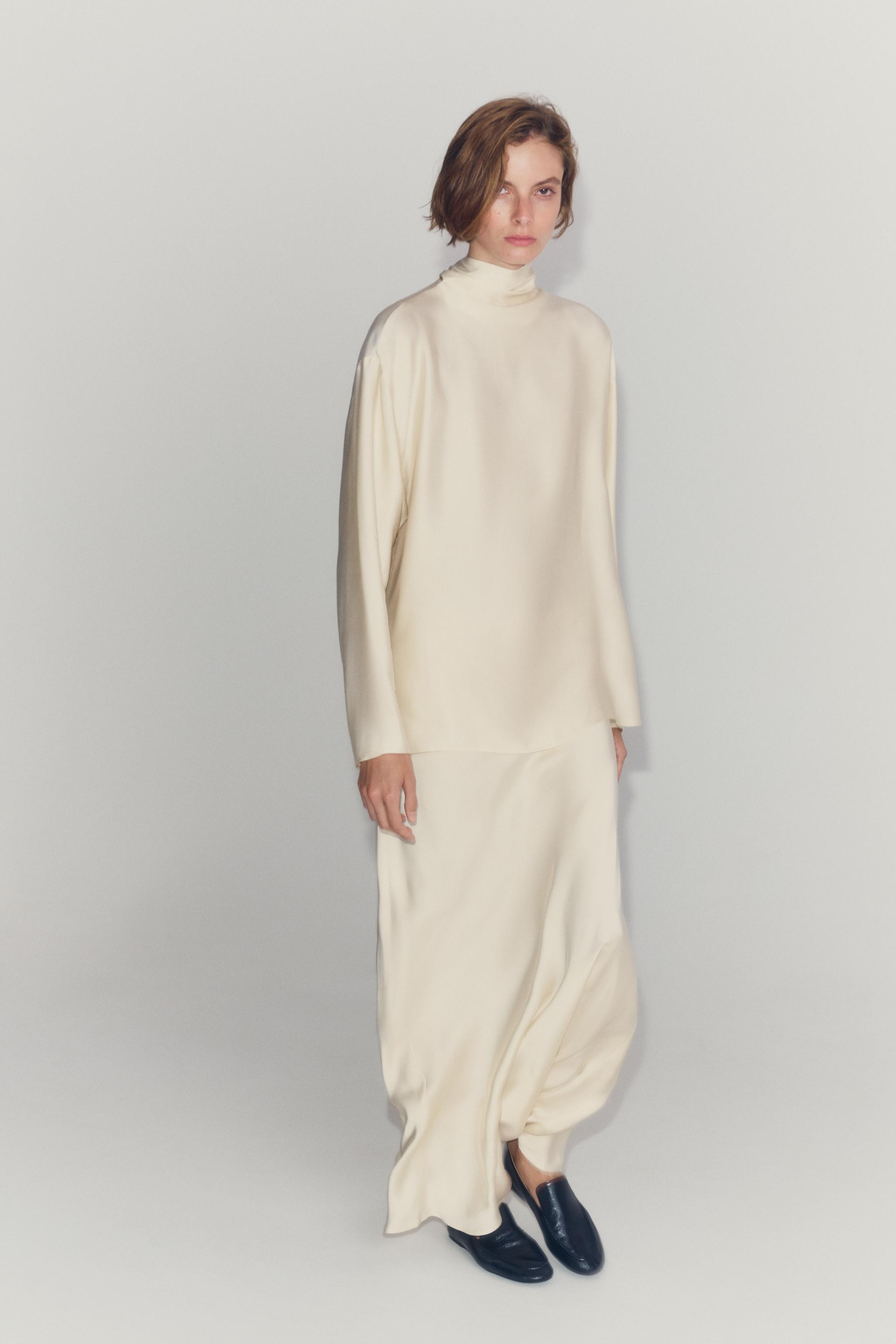 ZW COLLECTION SATIN SKIRT | Zara US