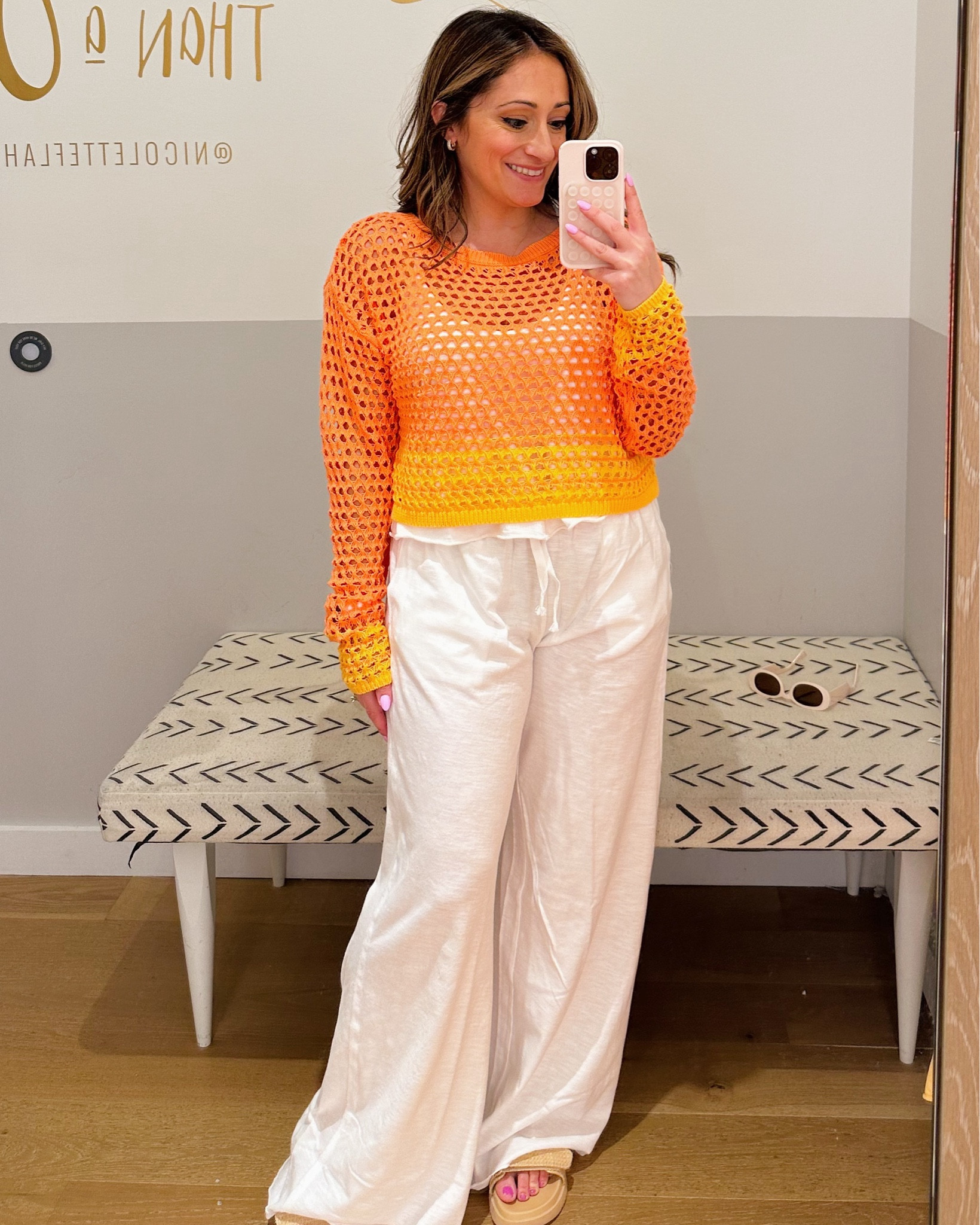 Wearing a Small in sweater
Wearing a Medium in white tank
Wearing XS regular in pants, but a Small or XS SHORT is necessary! These pants run REALLY long!

#LTKStyleTip #LTKFindsUnder50 #LTKSaleAlert