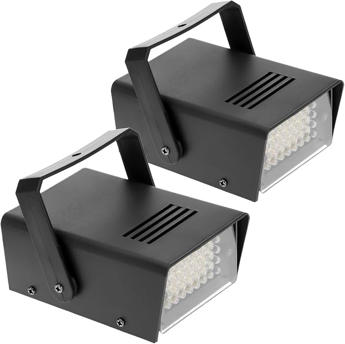 QWORK Mini LED Strobe Light 2 Pack \u2013 32 White LEDs, 3W Plug-in Flash Effect for Party, Holid... | Amazon (US)