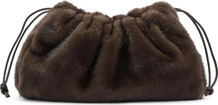 Faux Fur Darwstring Clutch | Nordstrom