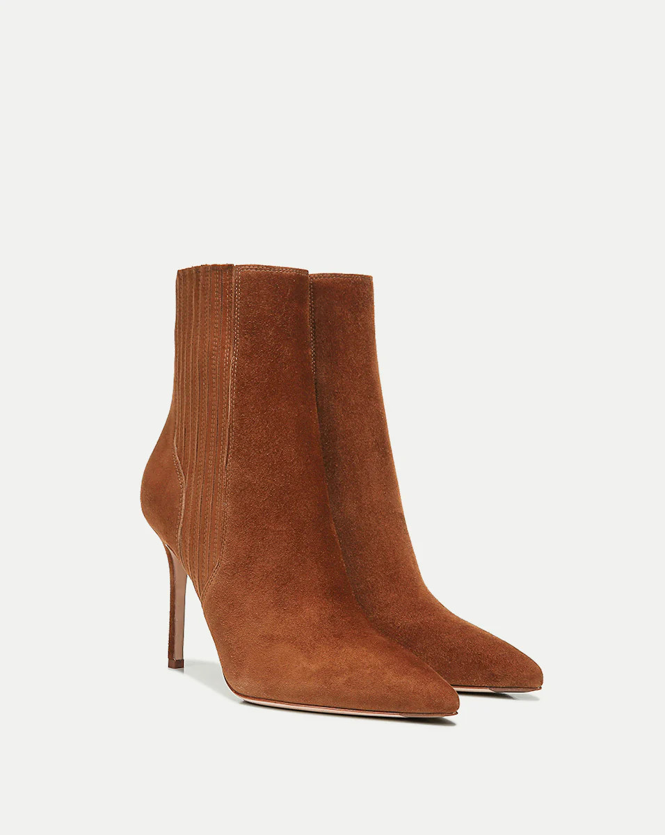 Lisa Suede Stiletto-Heel Bootie | Veronica Beard | Veronica Beard
