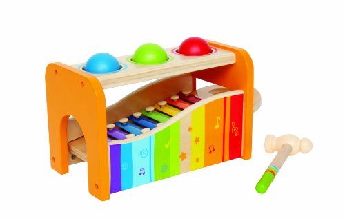 Hape Pound & Tap Bench with Slide Out Xylophone - Award Winning Durable Wooden Musical Pounding Toy  | Amazon (US)