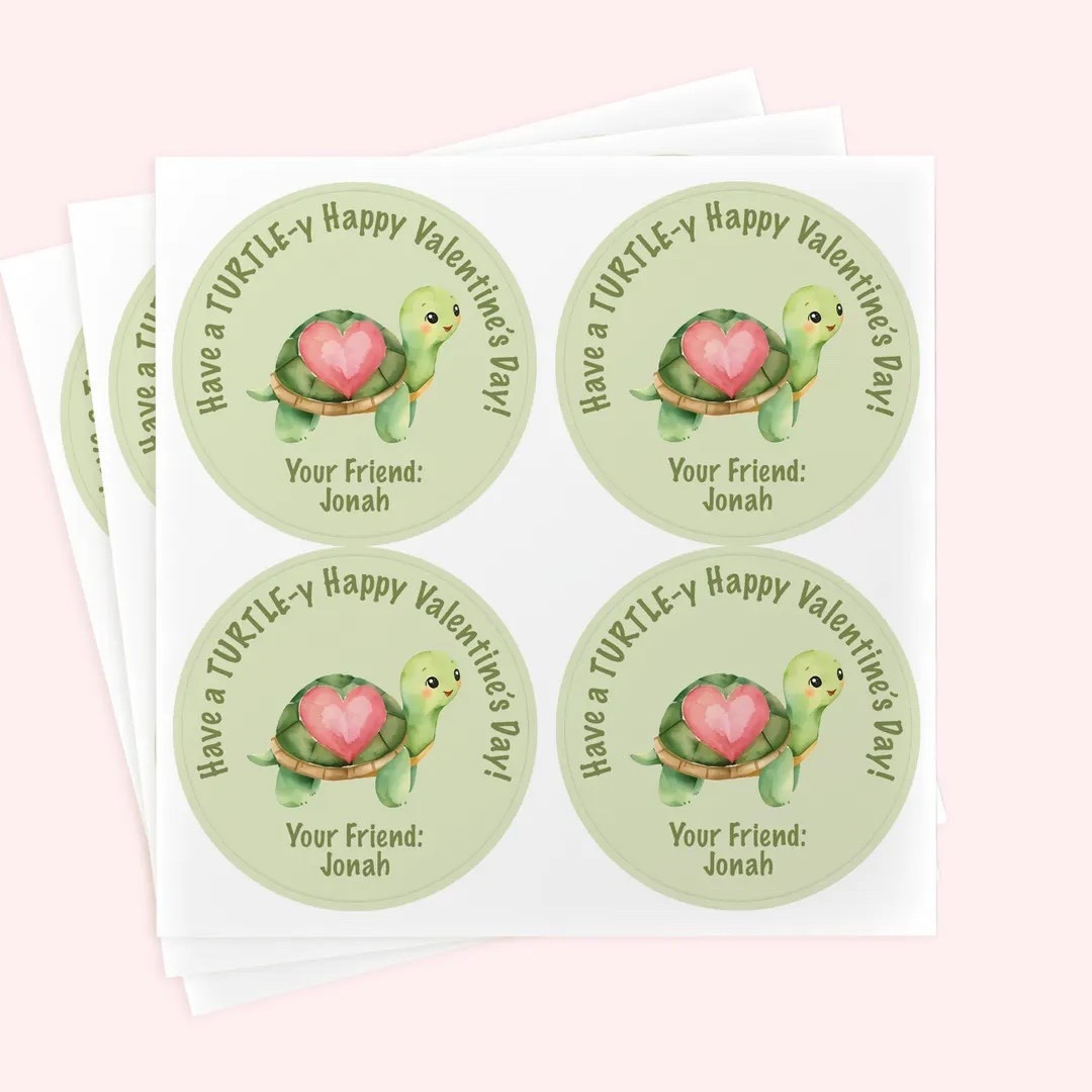 Stop scrolling, these are "turtle-y" awesome! 🐢💖 How cute are these personalized Valentine's Day stickers for your little ones to hand out? They are perfect for class parties and make gift-giving so easy and fun. You can customize them with your child's name, making them extra special. 💌

✨ Tap the link in my bio to shop these adorable stickers in my Etsy shop! ✨

#LTKkids #LTKfamily #LTKunder50 #ValentinesDay #KidsValentines #EtsyFinds #PersonalizedGifts #SchoolValentines #MomHacks #CuteStickers #SmallBusinessLove

#LTKValentine #LTKKids #LTKmomlife