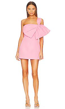 Bardot Bella Bow Mini Dress in Bliss Pink from Revolve.com | Revolve Clothing (Global)