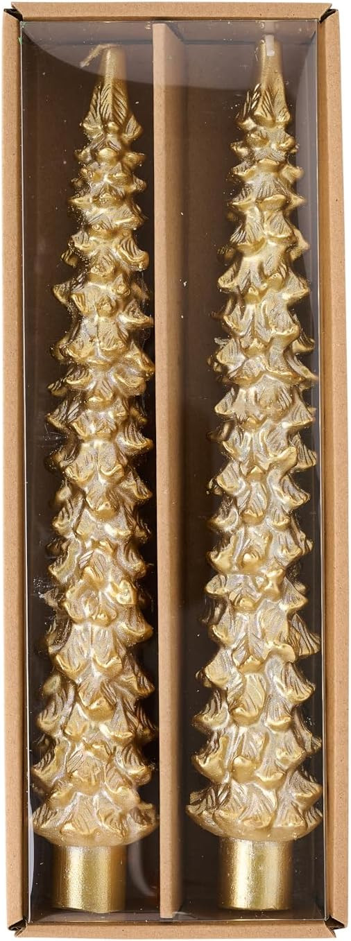 Mud Pie Christmas Taper Candle, 10", Gold Tree | Amazon (US)