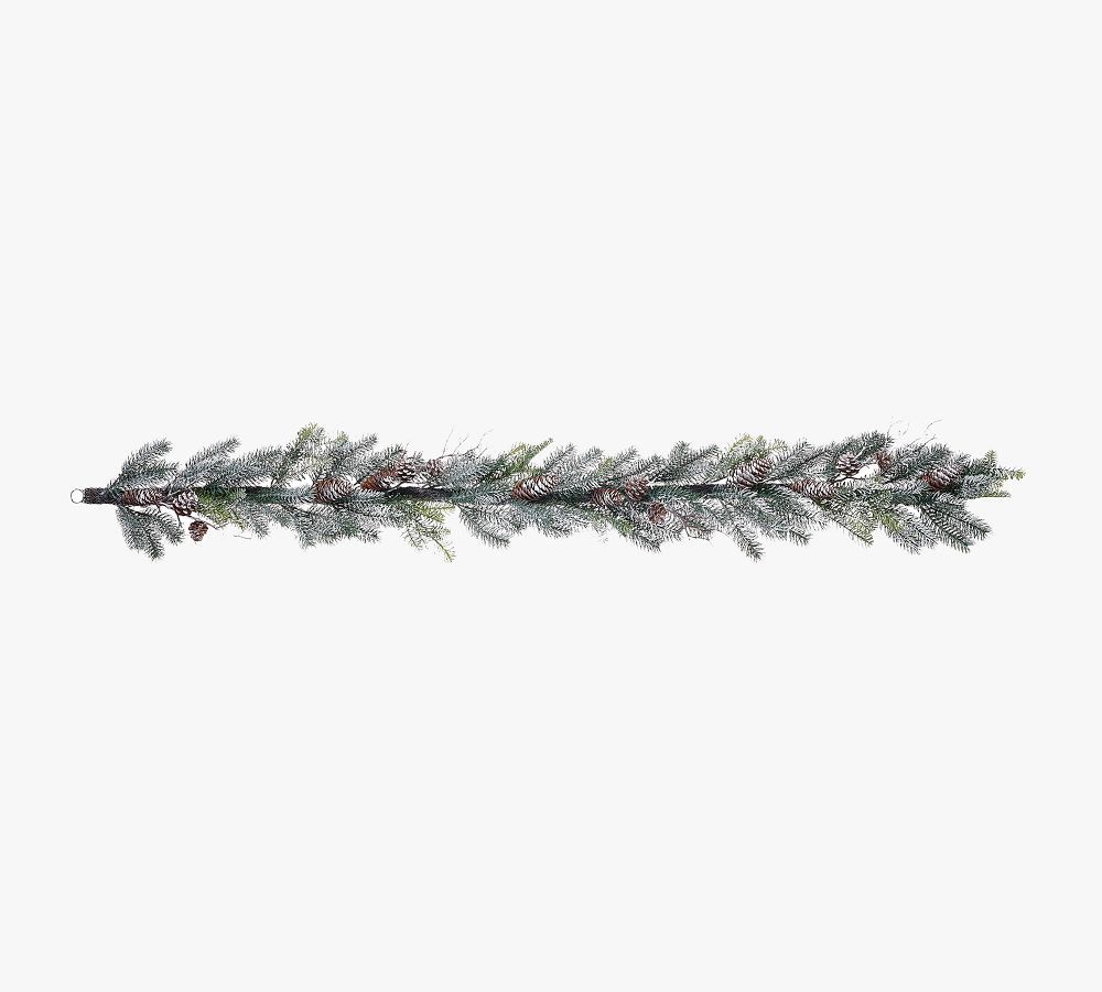 Faux Frosted Pine With Pinecones Garland - Set of 2 | Pottery Barn (US)