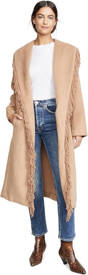 Line & Dot Women's Linda Fringe Coat | Amazon (US)