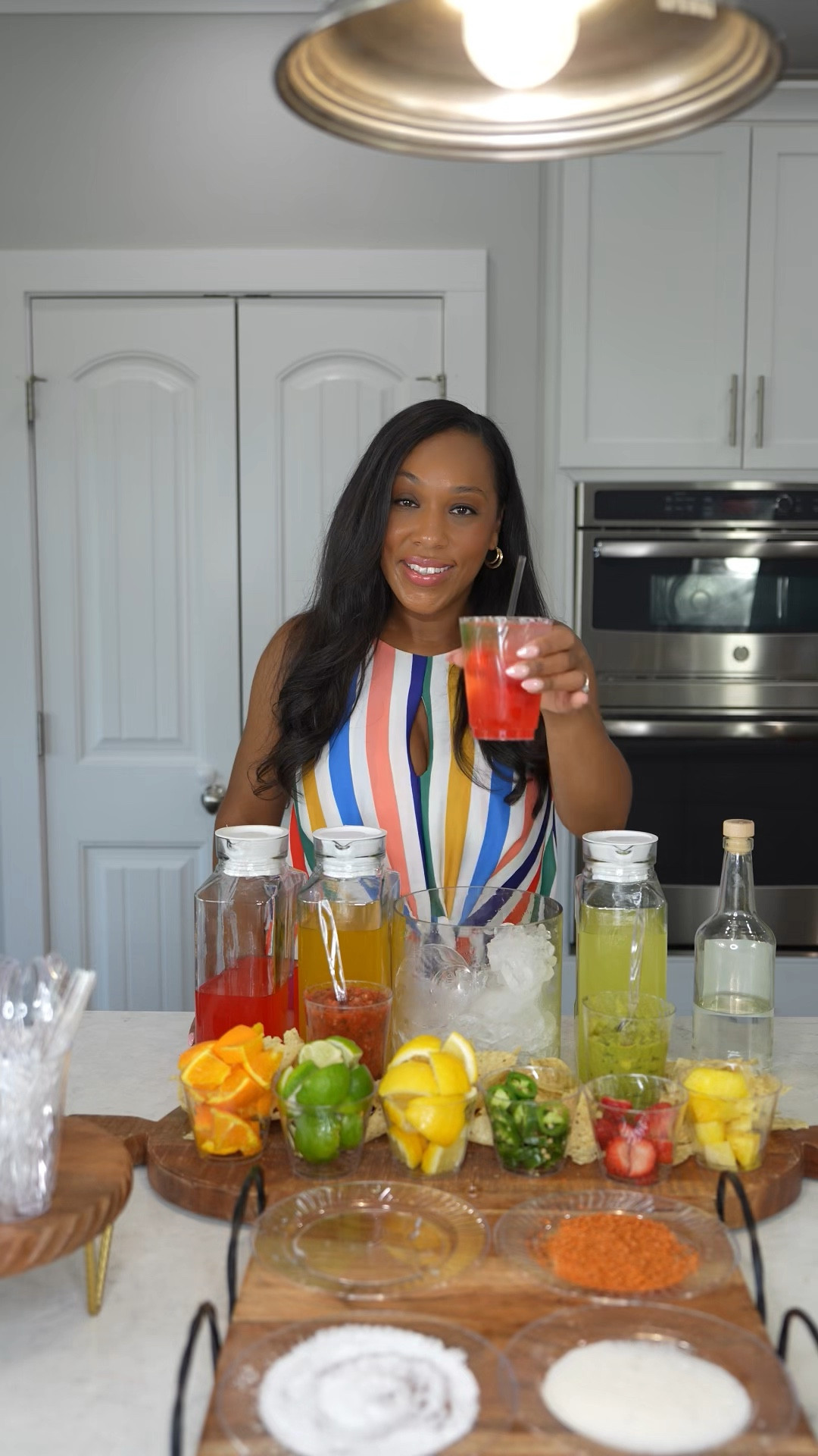 Planning a Cinco de Mayo party or a summer gathering? This easy DIY margarita bar setup is one of my favorite hosting ideas! I set out fresh juices, fruit toppings, rimming salts (salt, sugar, and Tajín), and ice, so everyone can build their own margarita by adding tequila the way they like it.

Everything you need to recreate this margarita station — pitchers, serving boards, rimming plates, glasses, and more — is linked here!

This setup is perfect for Cinco de Mayo, backyard parties, summer BBQs, or any casual get-together where you want something fun and easy.

Save this margarita bar idea for your next party — it’s a crowd-pleaser and so simple to pull together!

Shop all my margarita bar hosting essentials below.

#cincodemayo #margaritabardiy #summerentertaining #hostingideas #LTKhome #LTKparty #LTKspring #LTKsummer


#LTKParties #LTKSeasonal #LTKHome
