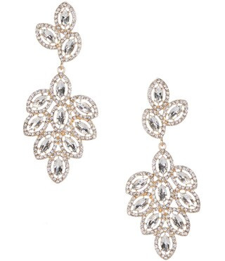 Southern Living Borrowed & Blue by Southern Living Stone Cluster Statement Crystal Drop Earrings ... | Dillard's