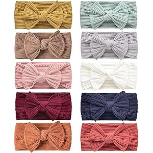 Baby Girl Nylon Headbands Christmas Gifts Newborn Infant Toddler Hairbands and Bows Child Hair Acces | Amazon (US)