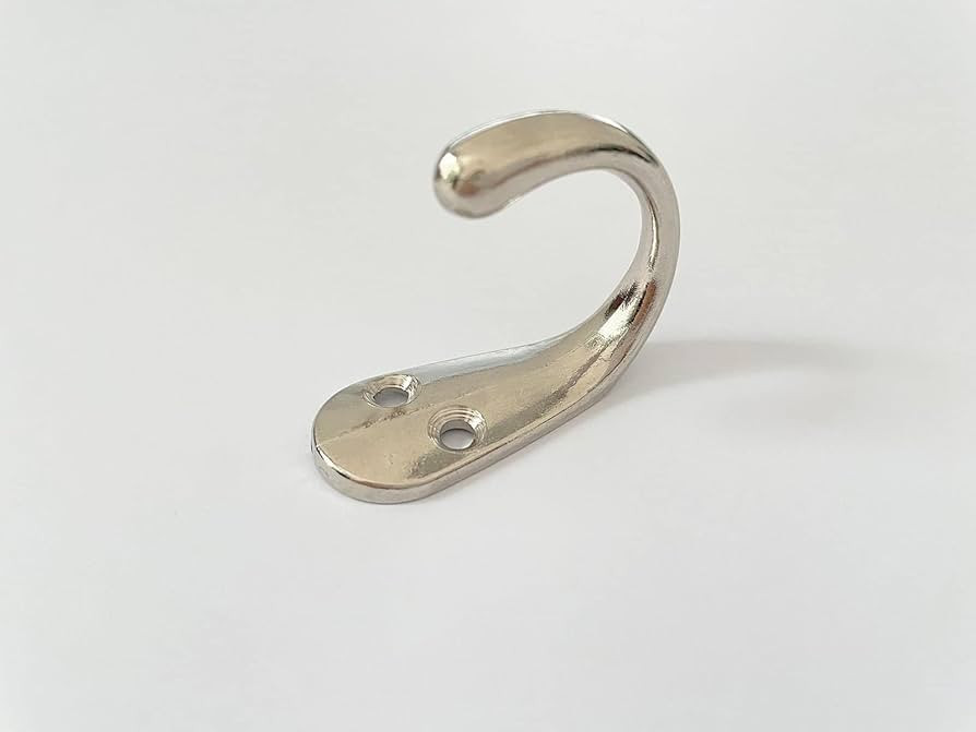 Coat Hooks for Door Wall, 6 Pack Chrome Entrance Hooks Heavy Duty Single Vintage Utility Hook for... | Amazon (US)