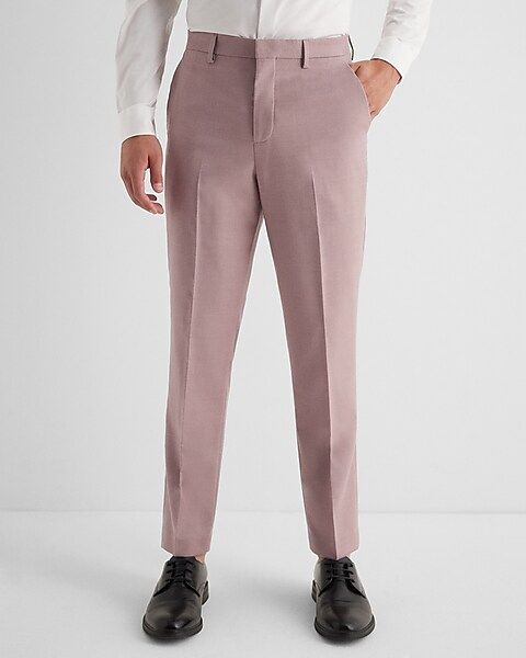 Extra Slim Dusty Pink Wool-Blend Flannel Suit Pant | Express