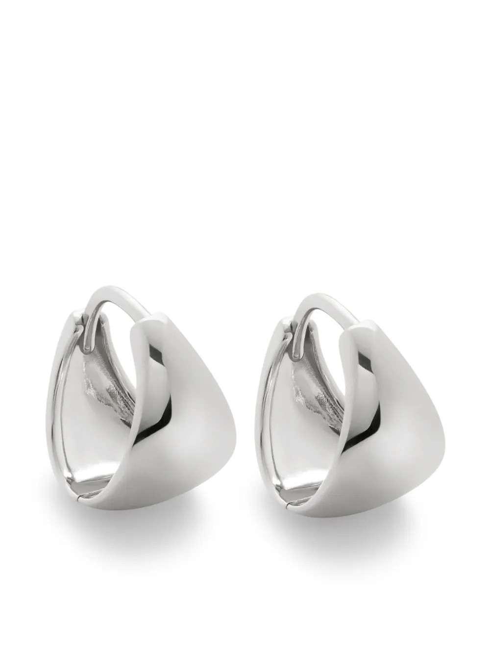 Monica Vinader Tapered Huggie earrings - Silver | Farfetch Global