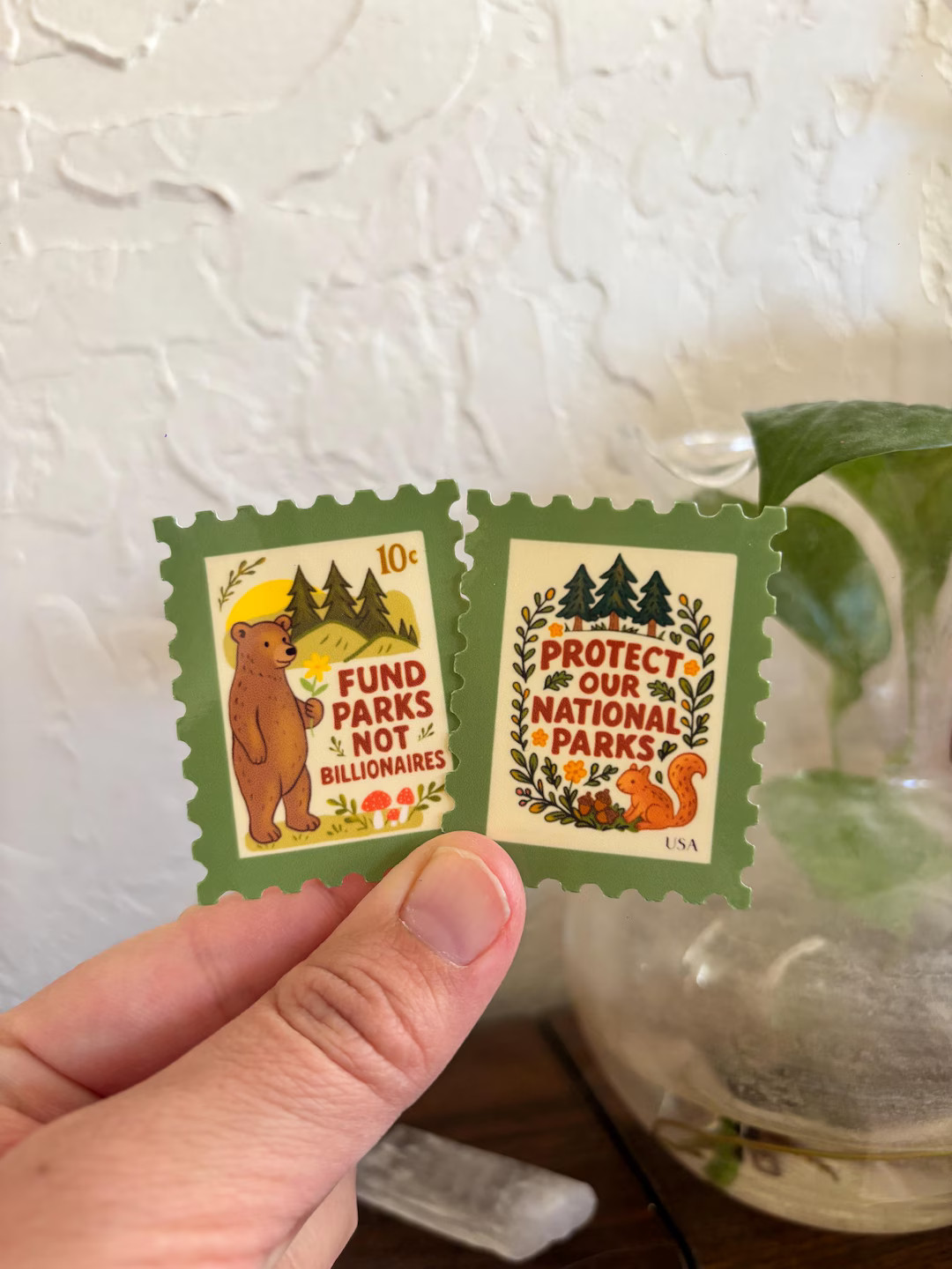 Fund Parks Not Billionaires Sticker, Protect Our National Parks Sticker, Wildlife Stamp Stickers ... | Etsy (US)