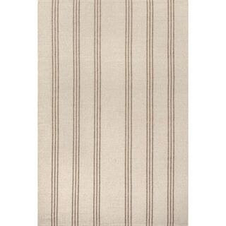 Hawthorn Striped Wool Ivory 9 ft. x 12 ft. Indoor/Outdoor Patio Rug | The Home Depot