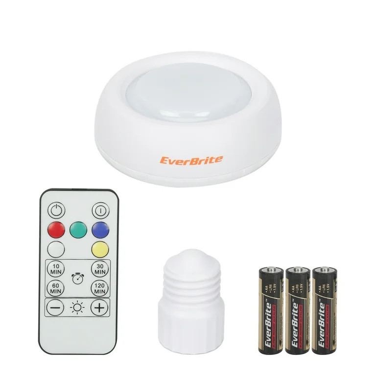 EverBrite Wire-Free Multi-Color LED Light with Socket Mount and Remote Control | Walmart (US)