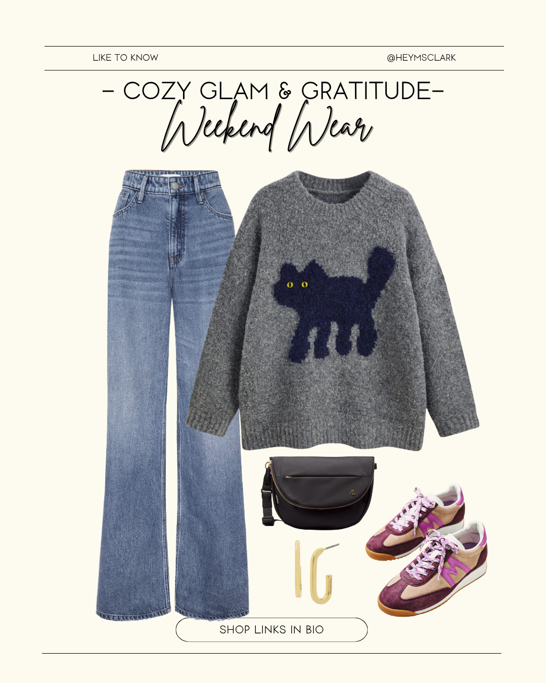 Weekend ease, but make it charming. ✨ Wrapped in a statement sweater that does all the talking—effortless, cozy, and just the right touch of playful polish. Here’s to slow mornings, cute layers, and outfits that feel like a mood. 🤍


#WeekendStyle #CasualChic #StatementSweater #EffortlessFashion #CozyAndCute #StyleInspo #OOTDStyle #WeekendVibes #FallFashionFinds #ChicComfort #ElevatedCasual #FashionDaily 

 #LTKHoliday #LTKootd #LTKFindsUnder100