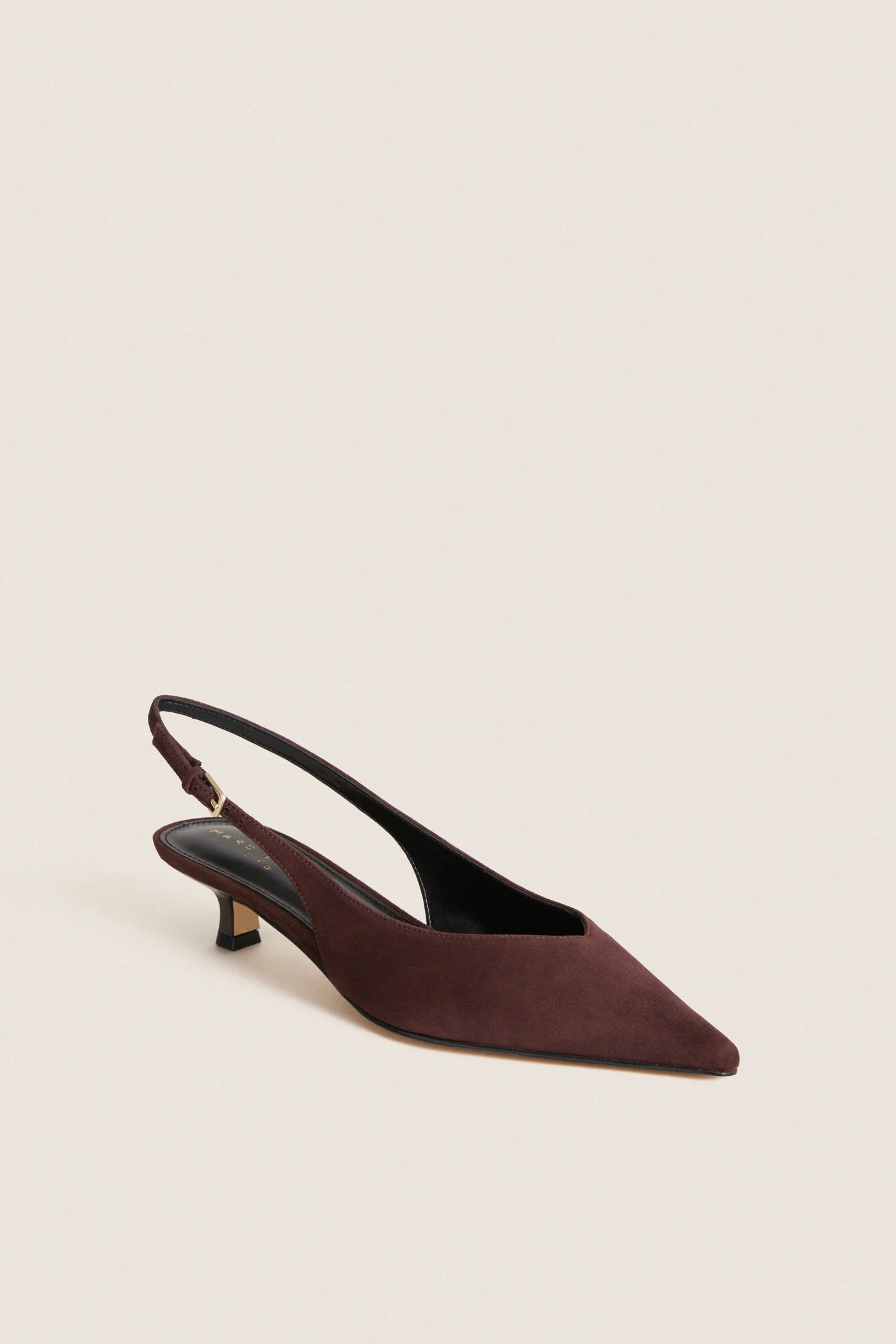 Dark Brown Luciey Sling Back Heels | Tuckernuck (US)