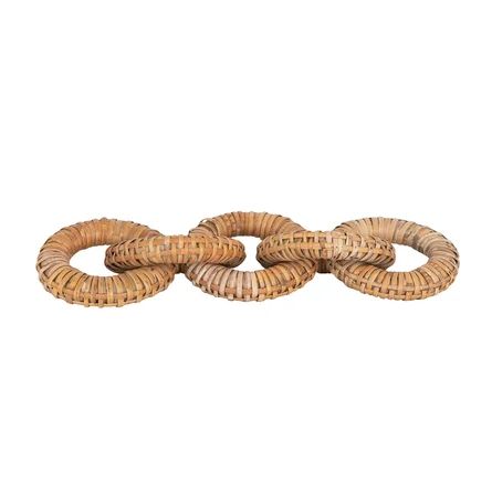 Bayou Breeze Hollaway Rattan Wrapped Mango Wood Chain With 5 Links | Wayfair | Wayfair North America