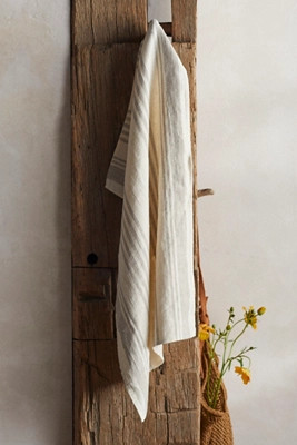 Lithuanian Linen Dish Towel, Neutral Stripe | Terrain