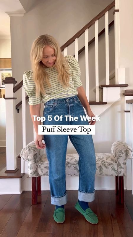 Top 5 follower favorites this week - a western trend Levi’s chambray too, Boden yellow spring sweater, floral drop waist skirt, English factory puff sleeve top, hill house nap dress
❤️ Claire Lately 

#LTKSeasonal #LTKVideo #LTKfindsunder100