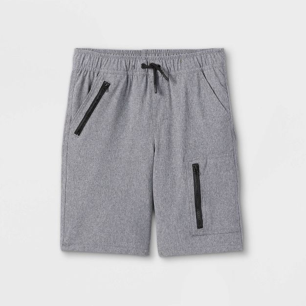 Boys&#39; Quick Dry Pull-On Shorts - Cat &#38; Jack&#8482; Heather Gray M | Target