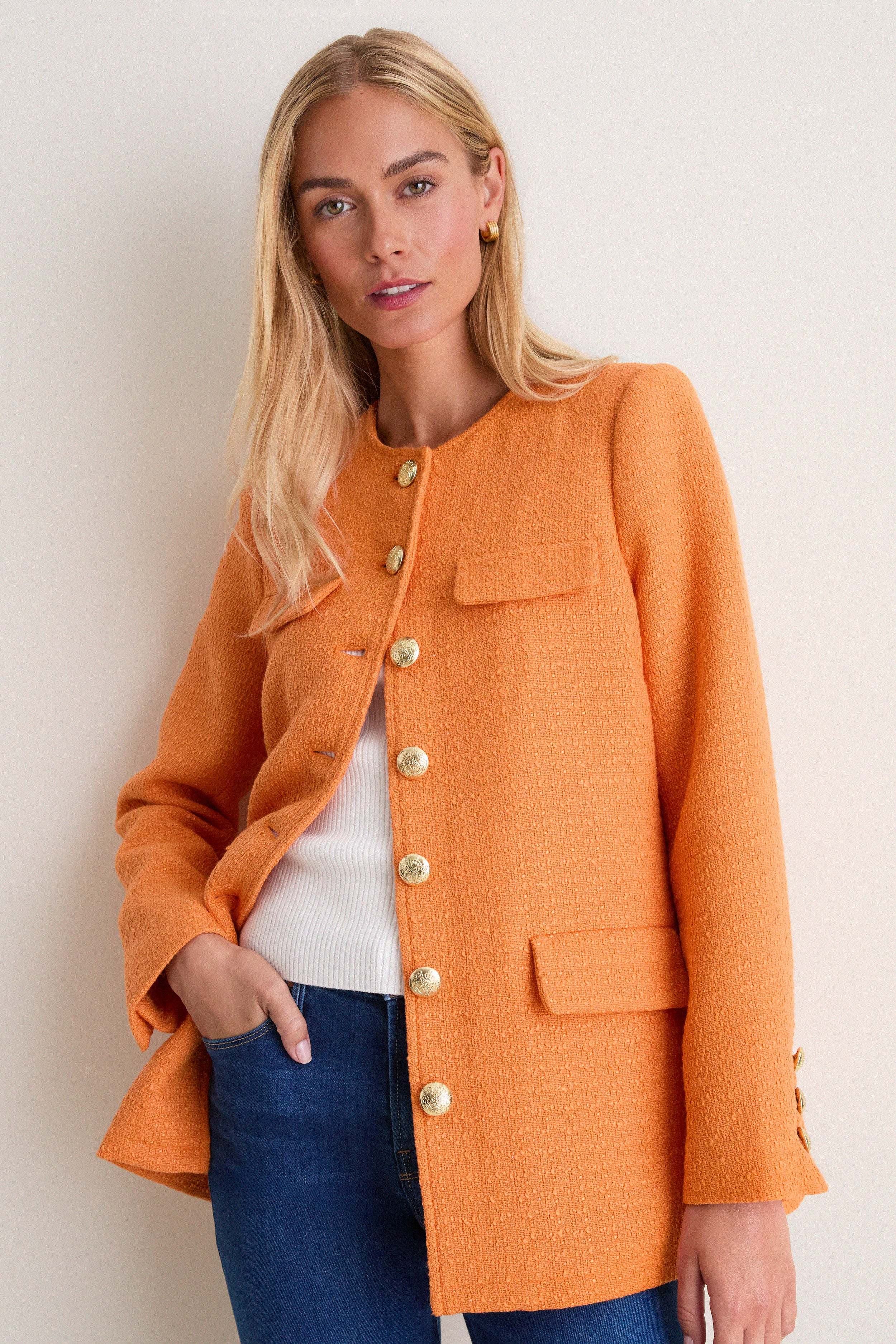 Orange Tweed Jennings Jacket | Tuckernuck (US)