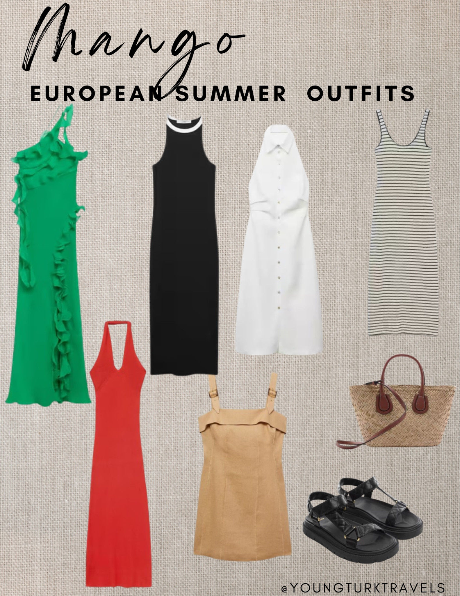 European summer looks from Mango! Can’t go wrong with any of these summer dresses or accessories #sandals #travel outfit #whitedress #linendress #europeanchic

#LTKSeasonal #LTKstyletip #LTKtravel