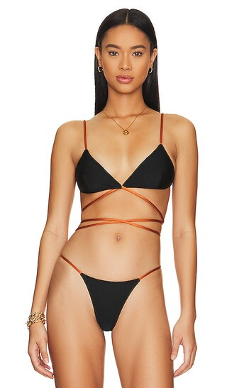 Angelo Top in Black & Camel | Revolve Clothing (Global)