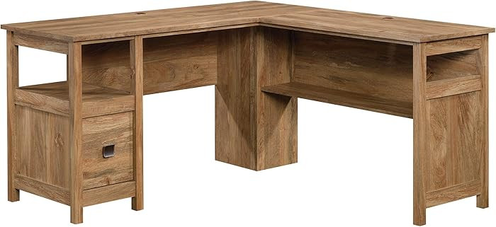 Sauder Cannery Bridge L-Shaped Office Desk with Storage Drawer and Self, in Sindoori Mango | Amazon (US)