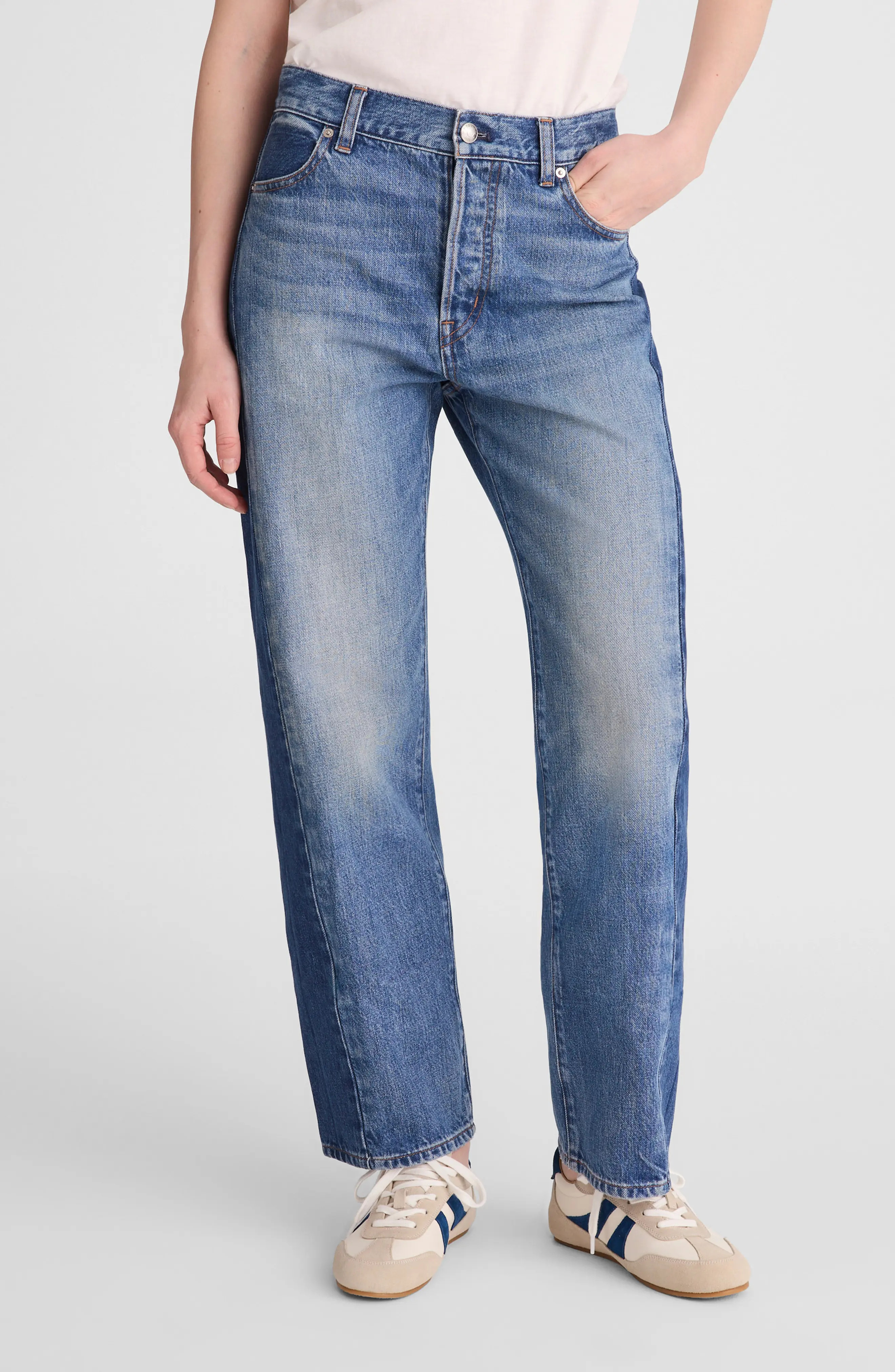 Madewell Pieced Barrel Leg Jeans (Women) | Nordstromrack | Nordstrom Rack