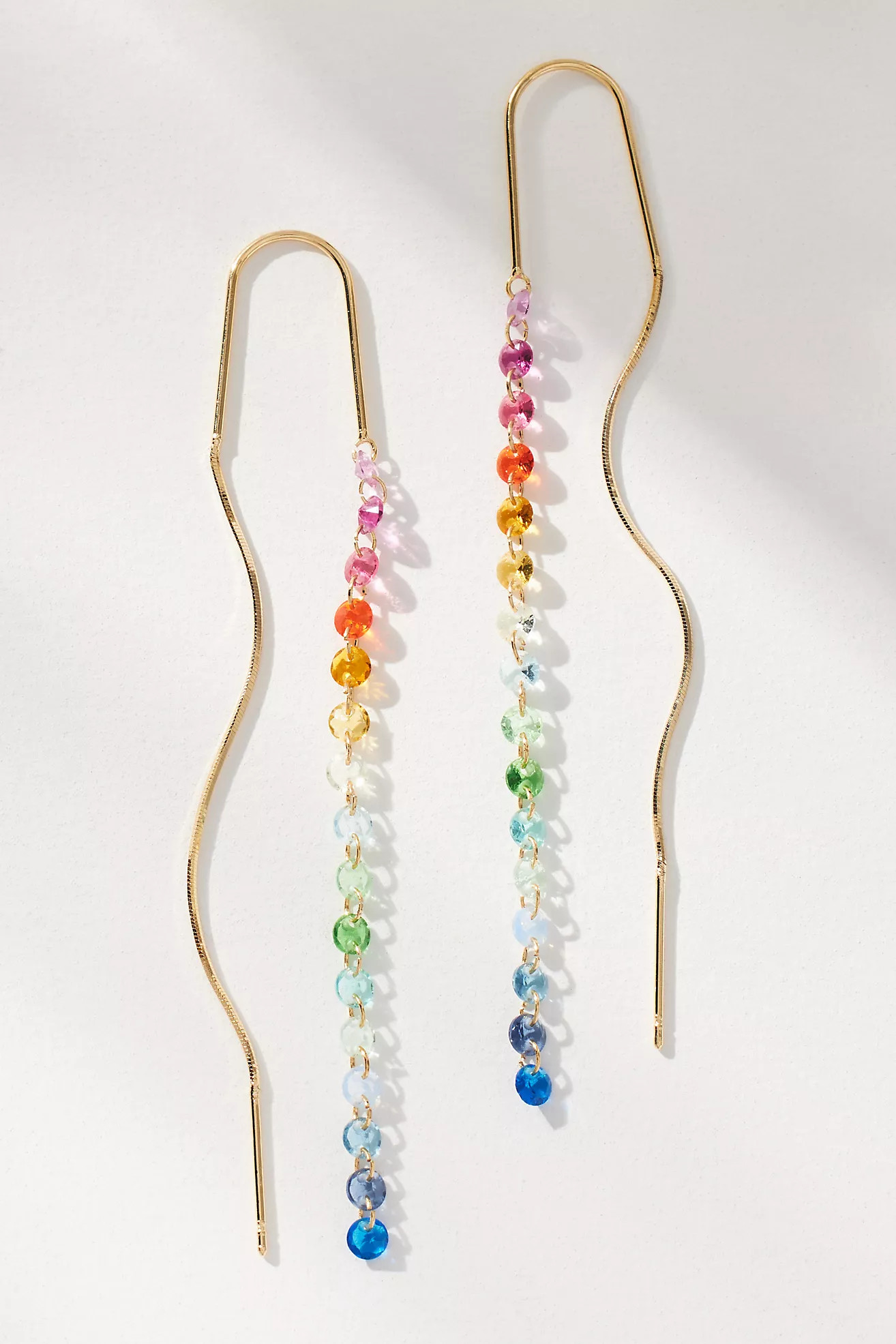 Multi Crystal Threader Earrings | Anthropologie (US)