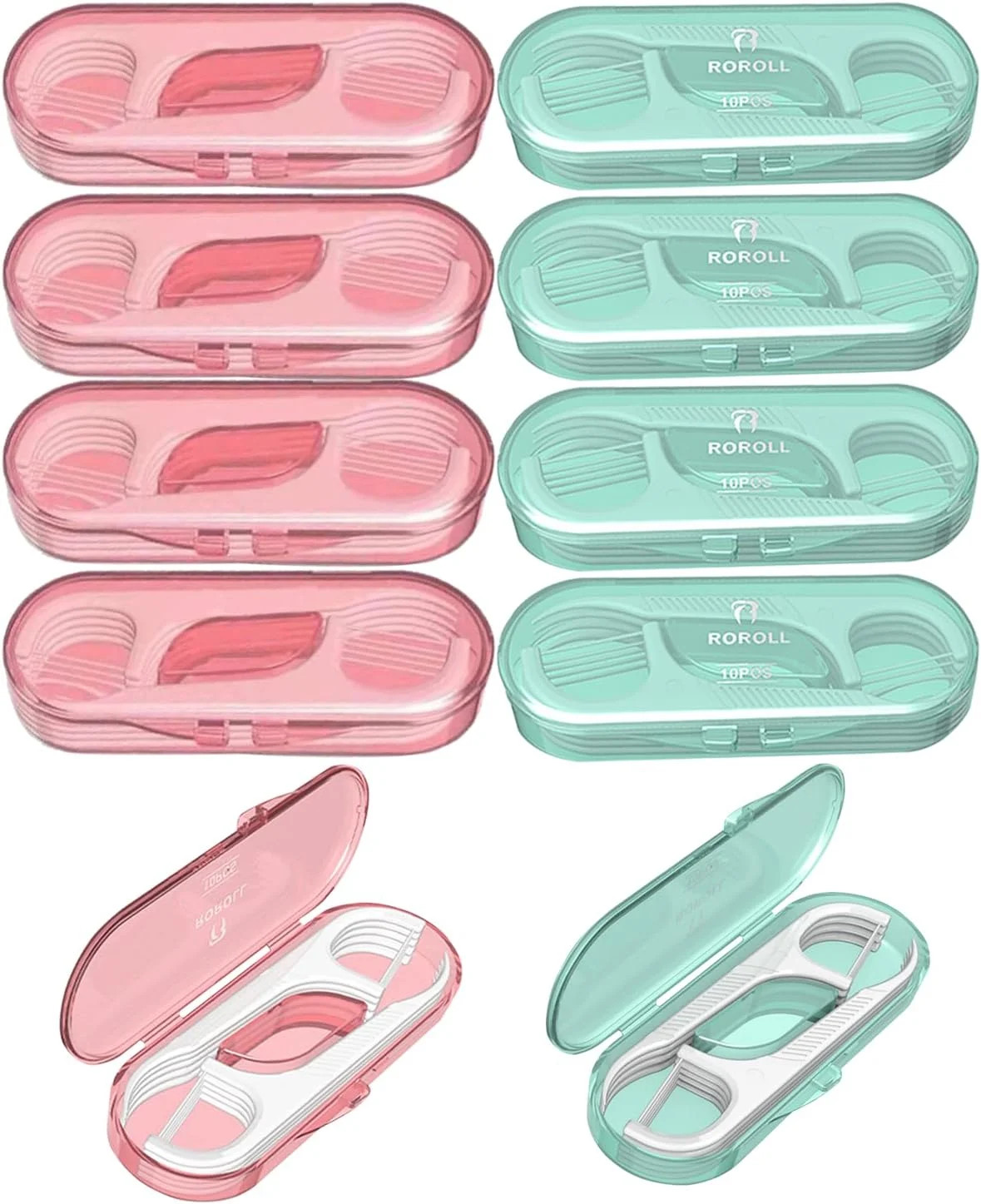 10 Pieces  Travel Dental Floss Case-Micro Floss ToothPicks-Portable Flosser Picks Cases Contains ... | Walmart (US)