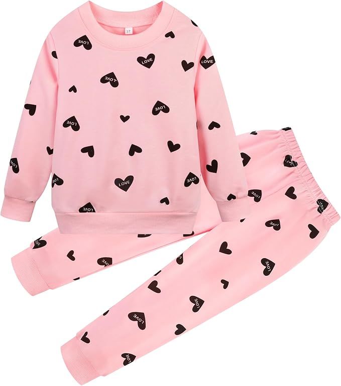 RETSUGO Little Girls 2 Piece Outfits Ruffle Sleeve Unicorn Sweatshirts Top and Leggings Set Schoo... | Amazon (US)