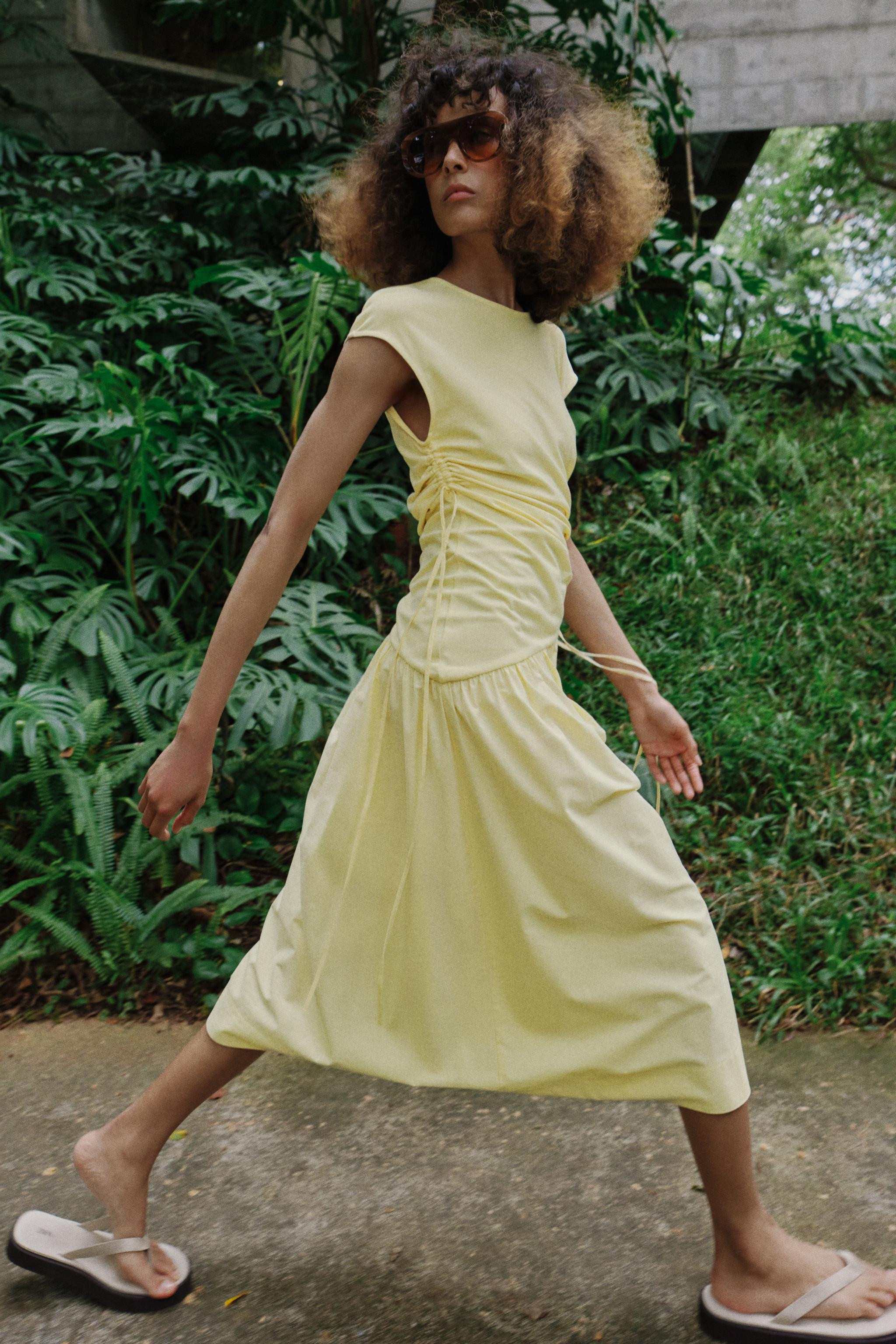 ASYMMETRIC GATHERED DRESS | Zara UK