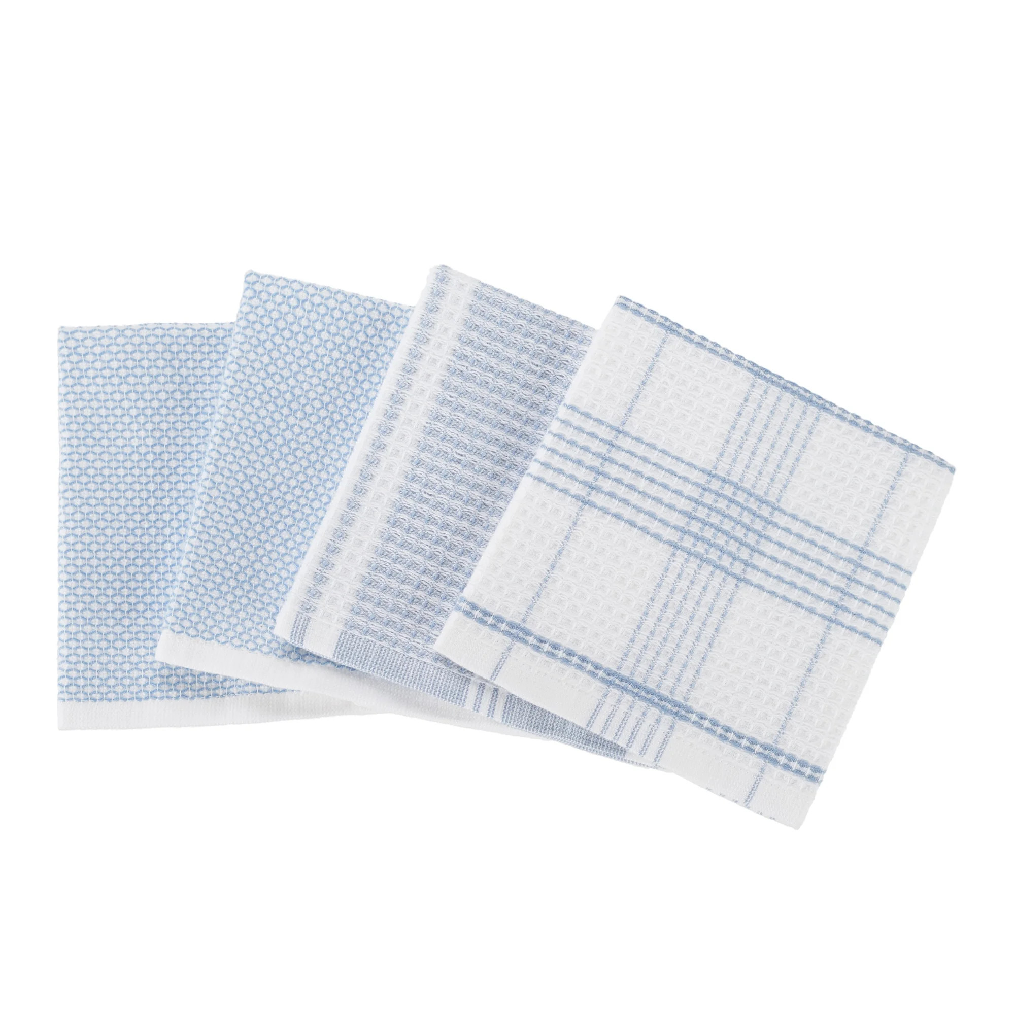 Better Homes & Gardens 4-Piece Oversized Dish Cloth Set, Blue Linen | Walmart (US)
