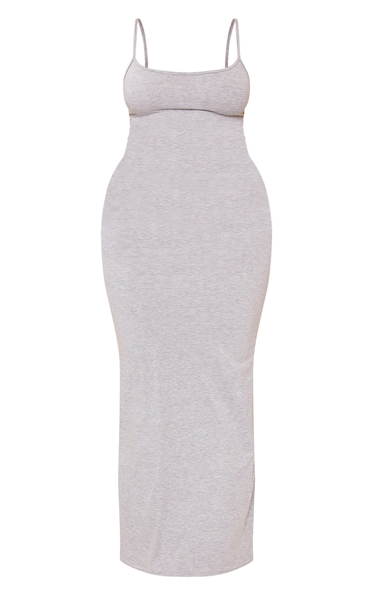 Shape Grey Marl Jersey Strappy Maxi Dress | PrettyLittleThing UK