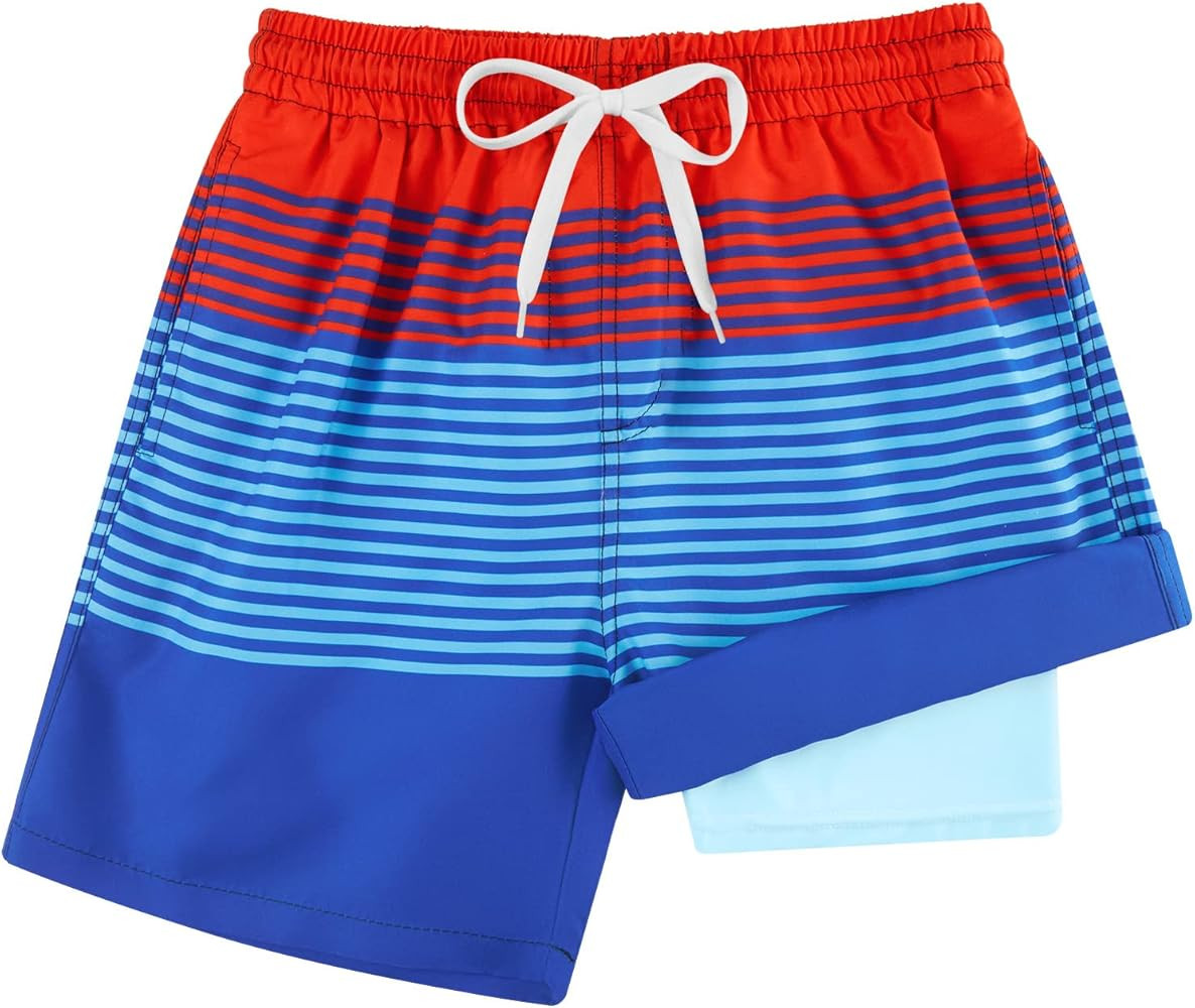 Belovecol Boys Swim Trunks with Compression Liner Anti-Chafe Swim Shorts Quick Dry UPF 50+ Bathin... | Amazon (US)