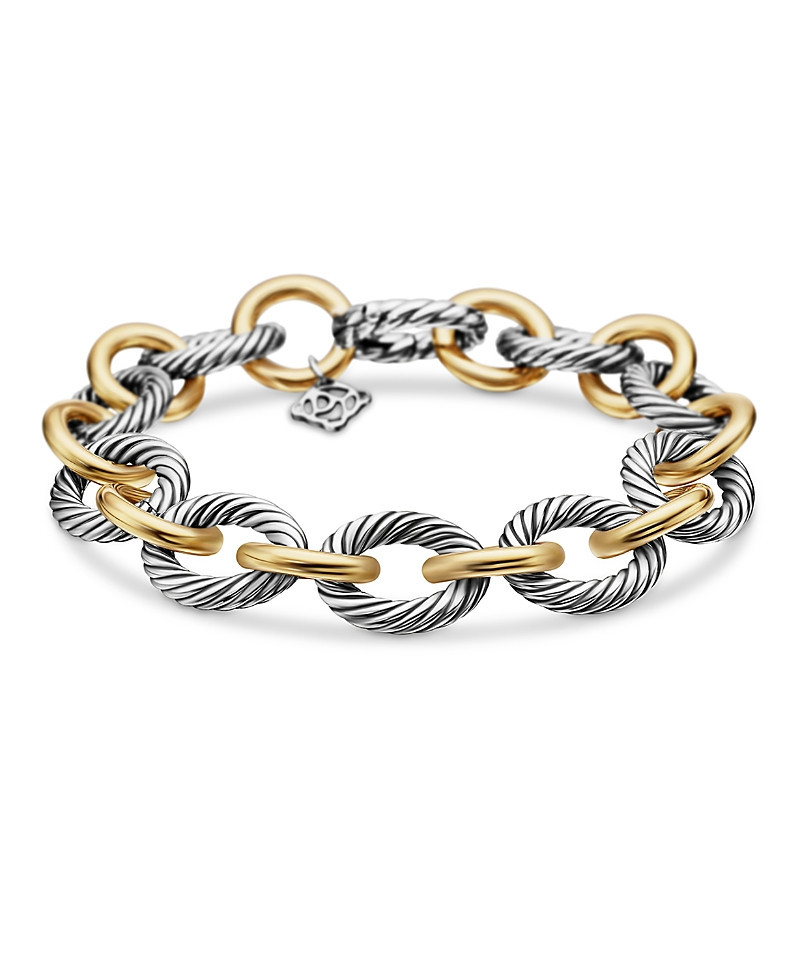 David Yurman Oval Large Link Bracelet with Gold, 7.5 | Bloomingdale's (US)